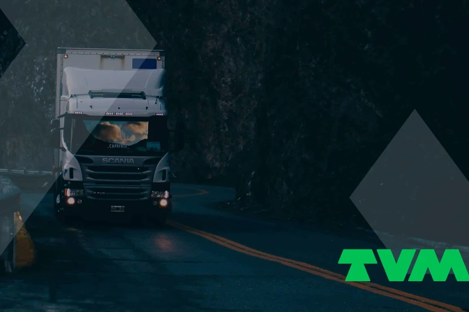 vrachtwagen met aanhanger