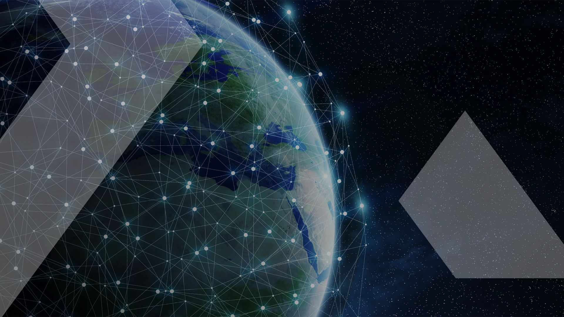 View of Earth from space with overlaid network connections and glowing nodes, symbolizing global connectivity and corporate venturing